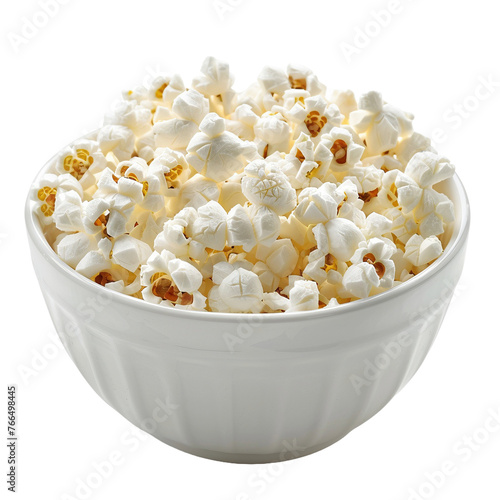 Eine weiße Schale mit Popcorn  photo