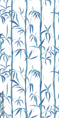 Fototapeta Naklejka Na Ścianę i Meble -  A seamless bamboo vector pattern