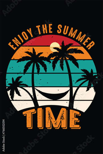 Enjoy the summer time retro vintage t-shirt design.