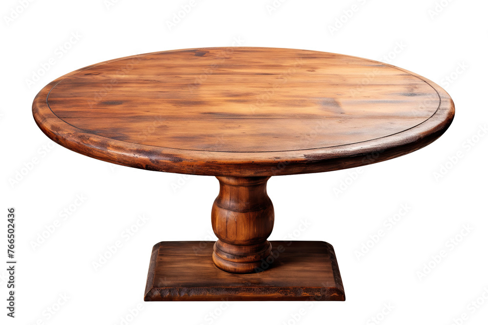Elegant round wooden table, cut out Elegant round wooden table, cut out