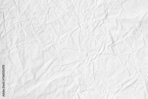 White crumpled paper surface texture