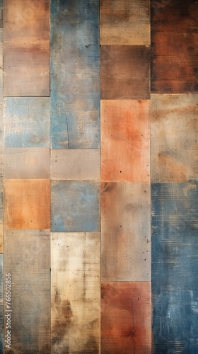 Multicolored wooden wall background texture