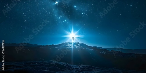 Divine Radiance: Photo Symbolizing the Return of Jesus Christ. Concept Religious Symbolism, Divine Light, Spiritual Photography, Biblical Interpretation, Faith Manifestation