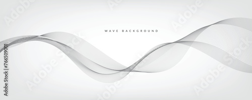 Abstract vector background with grey wavy lines