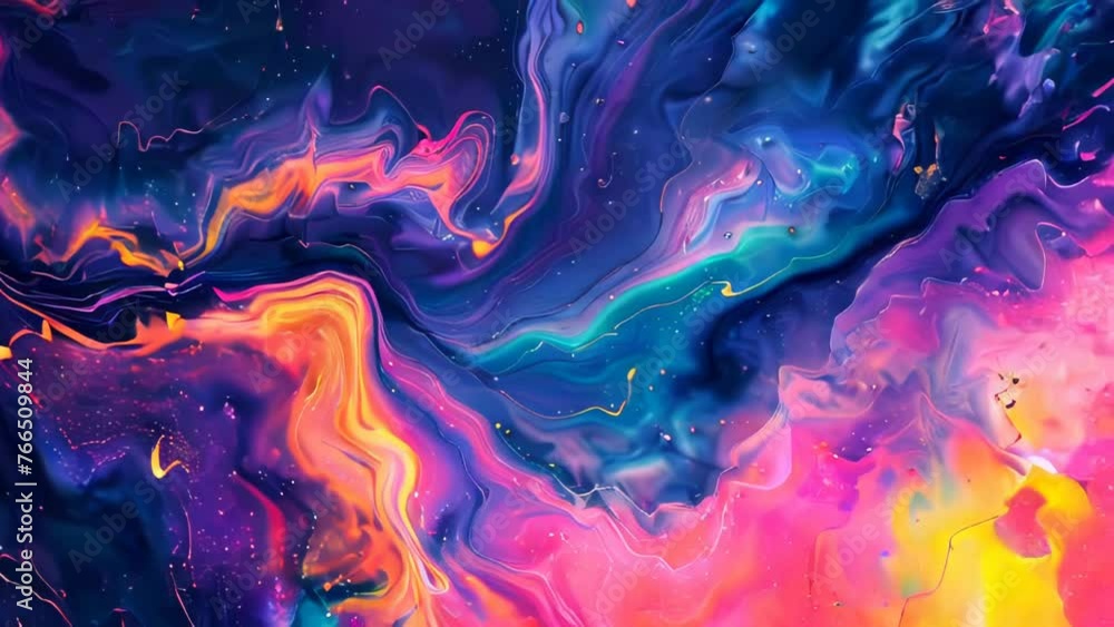 Abstract background of acrylic paint in blue, pink, purple and yellow colors Abstract background of acrylic paint in blue, pink, purple and yellow colors