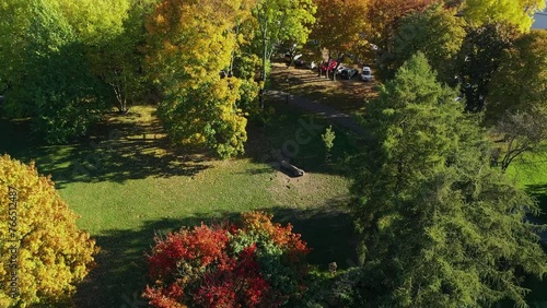 Beautiful Park Ochota Warsaw Aerial View Poland photo