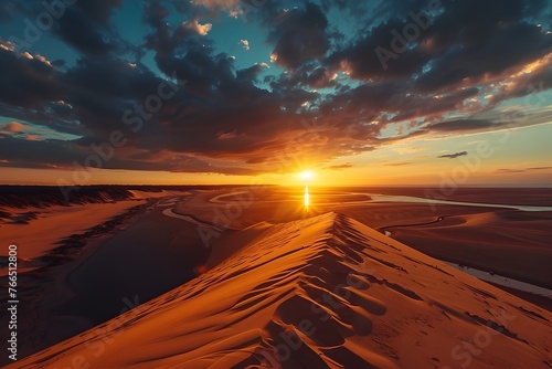 Magnificent Sunset Over Dune du Pilat - Captivating Coastal Dune Landscape