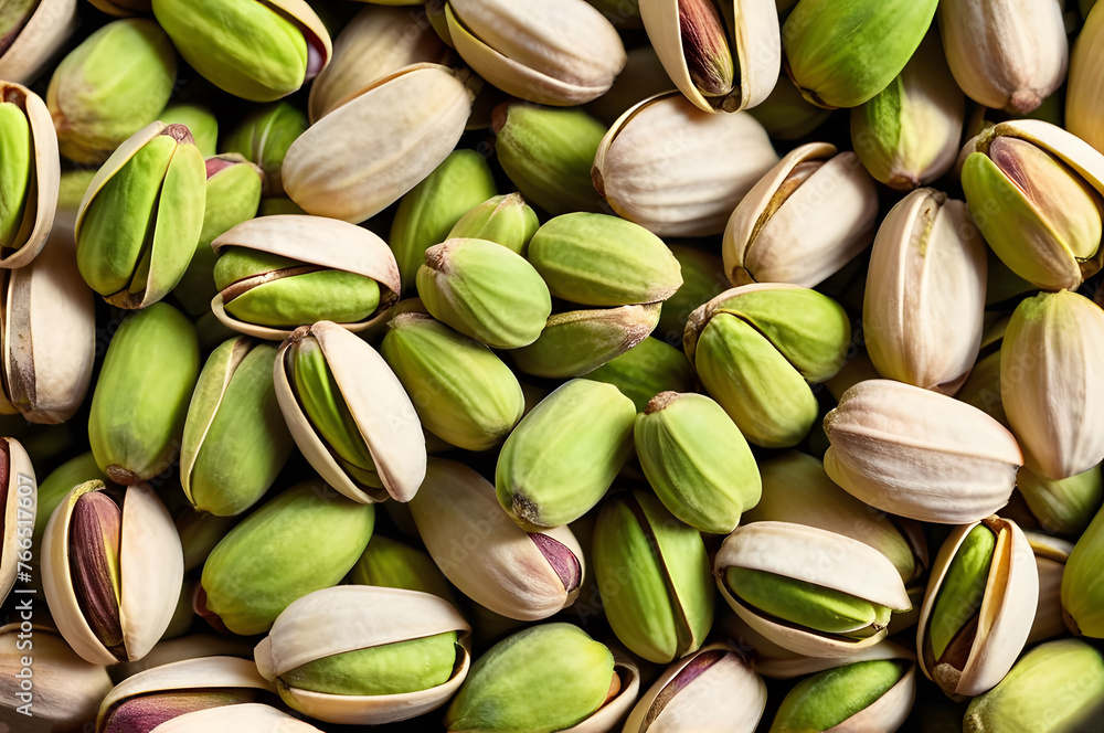 Pistachios nuts background. Top view. Food background Pistachios nuts background. Top view. Food background