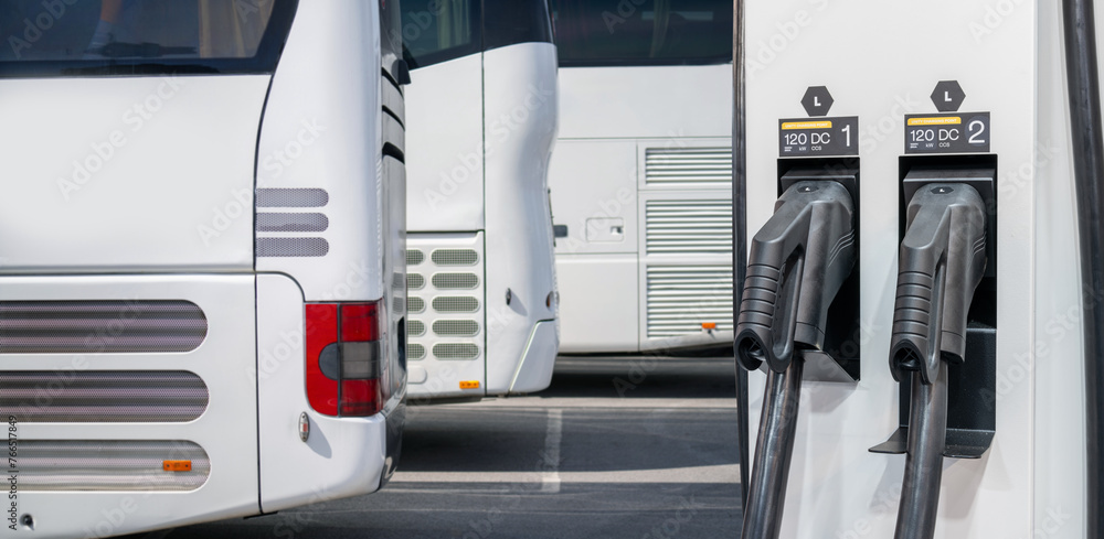 Electric buses with charging station Electric buses with charging station