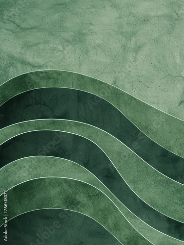 Abstract eco art mimicking the rhythm of natural waves.