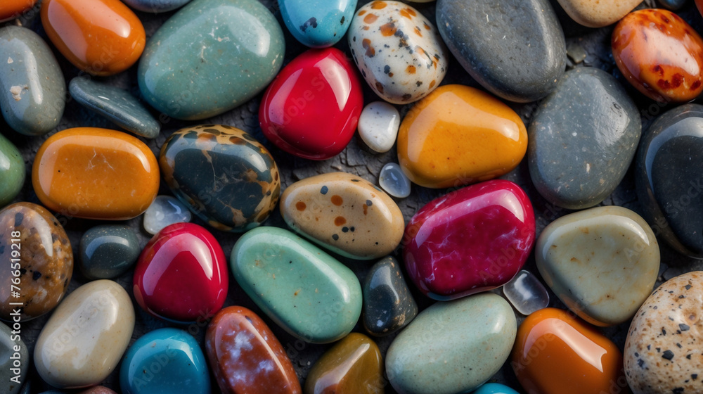Assortment of polished gemstones Assortment of polished gemstones