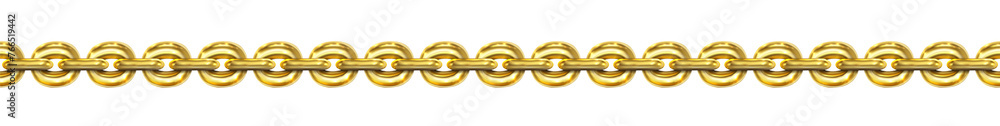 Fototapeta premium golden chain Seamless pattern. metal gold jewelry for Realistic brushes and design Background. Png