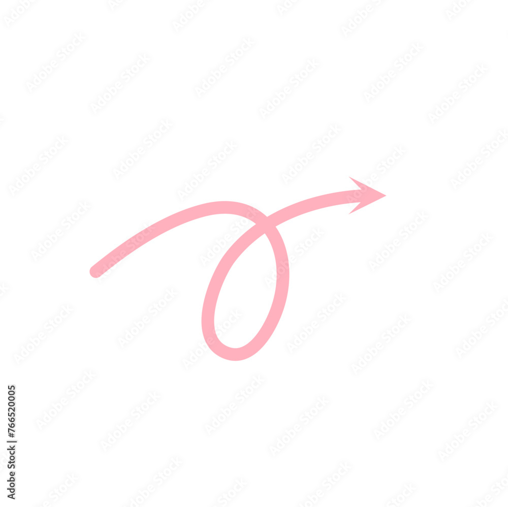 Hand drawn pink arrow direction. High Quality Element Hand drawn pink arrow direction. High Quality Element