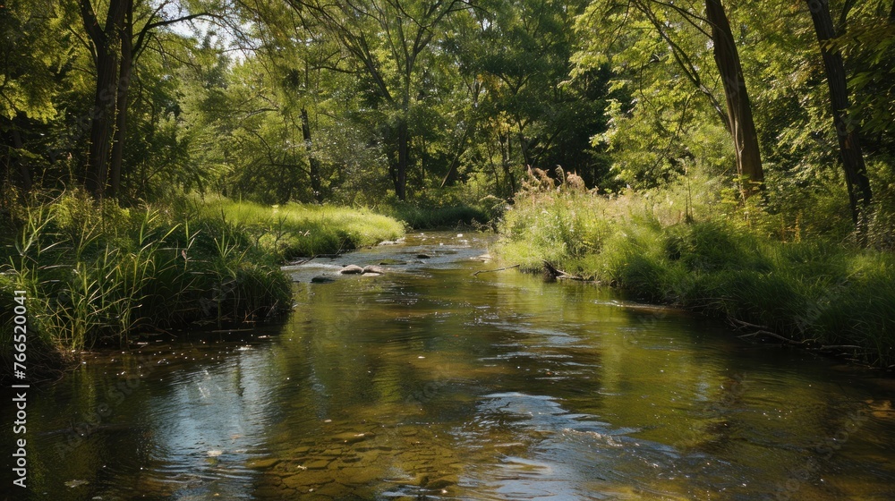 river with beautiful waterfall in dense forest river with beautiful waterfall in dense forest