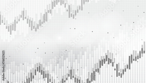 financial chart with uptrend line graph in stock market on black and white background.growing income, schedule,economy.vector 