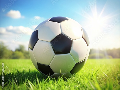 soccer ball on grass © JELENA