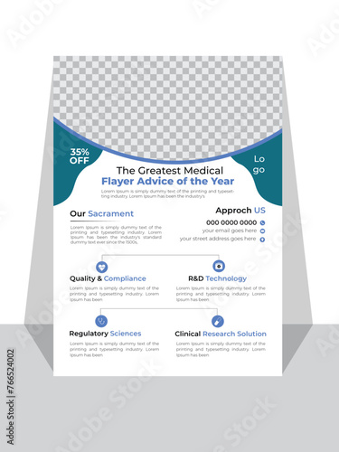 Unique modern minimalist medical flyer.