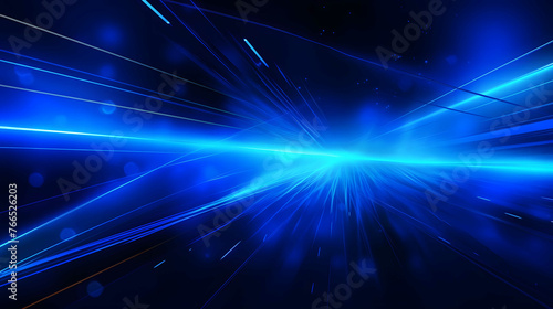 Abstract bright blue background with rays