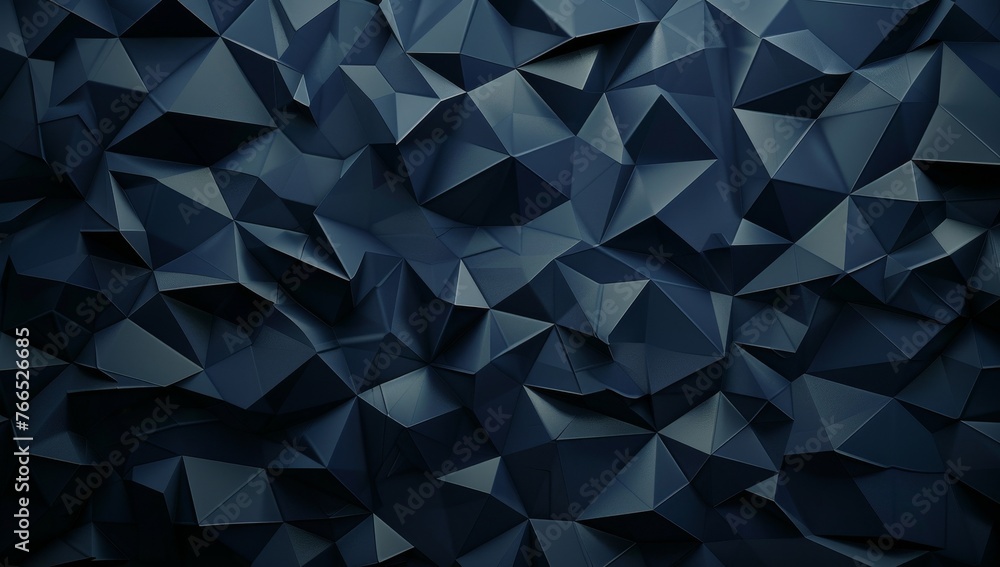 Abstract dark background with a geometric texture of black triangles for design and wallpaper - obrazy, fototapety, plakaty 