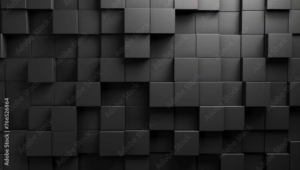 Abstract dark background with a geometric pattern of black cubes, minimalistic wallpaper design Abstract dark background with a geometric pattern of black cubes, minimalistic wallpaper design