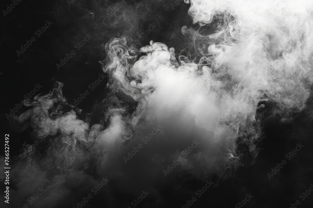 White smoke on black background White smoke on black background