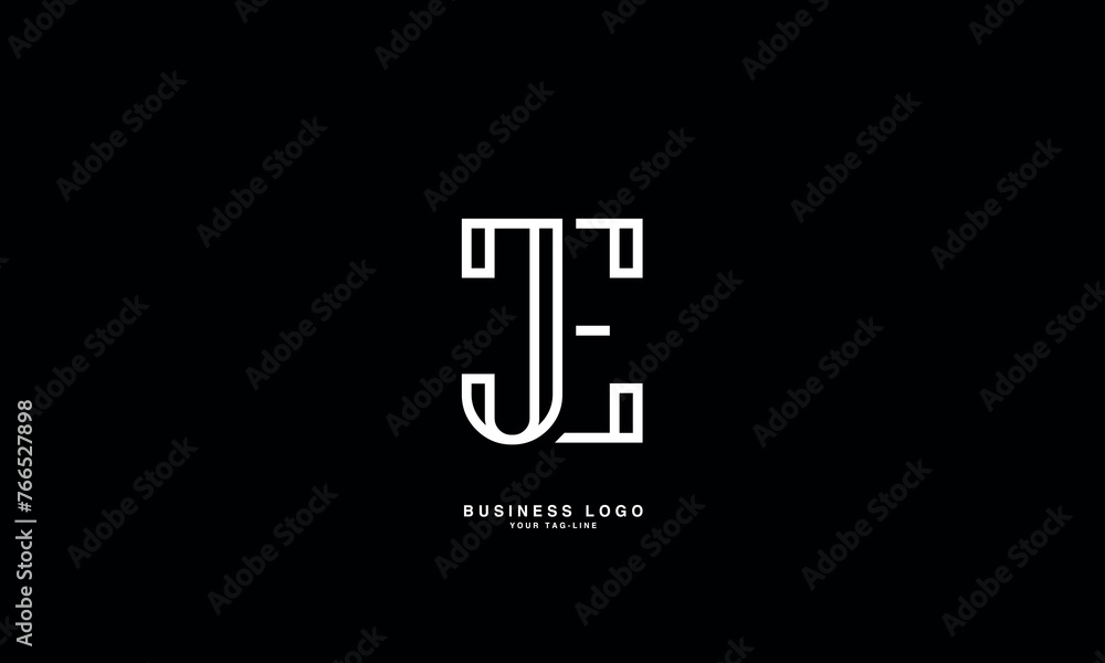 JE,E J, J, E, Abstract Letters Logo Monogram JE,E J, J, E, Abstract Letters Logo Monogram
