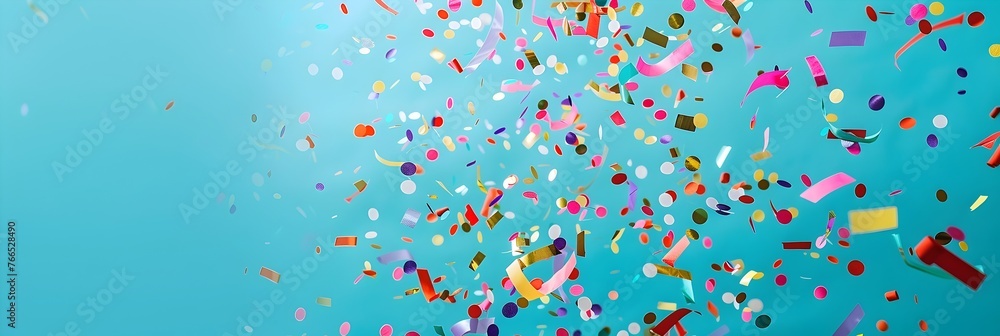 Vibrant Confetti Explosion Backdrop for Celebratory Events and Festive Occasions