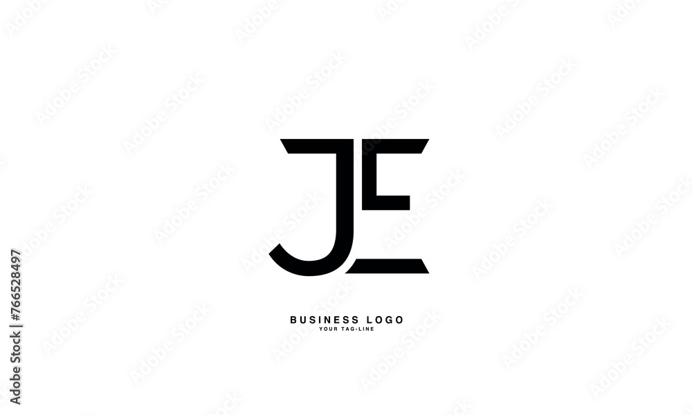 JE,E J, J, E, Abstract Letters Logo Monogram JE,E J, J, E, Abstract Letters Logo Monogram