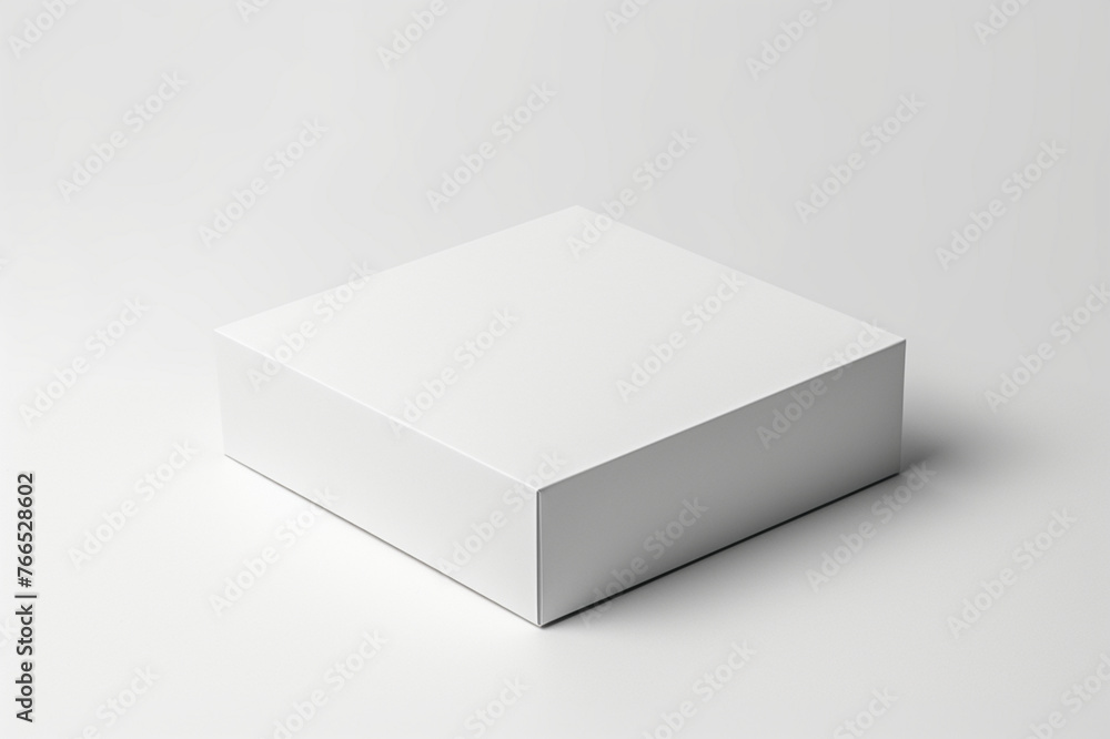 Single empty magnet white cardboard box with blank label on a solid white background, the box has a delicate texture visible on the surface, emphasizing material quality, Single empty magnet white cardboard box with blank label on a solid white background, the box has a delicate texture visible on the surface, emphasizing material quality,