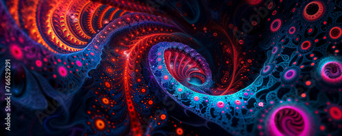 arrière-plan fractales psychédéliques - format panoramique photo