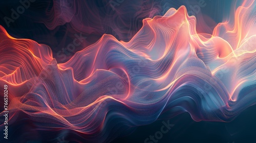 Futuristic 3D smoke patterns with digital glitch effects, blending traditional smoke aesthetics with