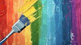 Brush on Multicolored Paint Streaks for Renovation