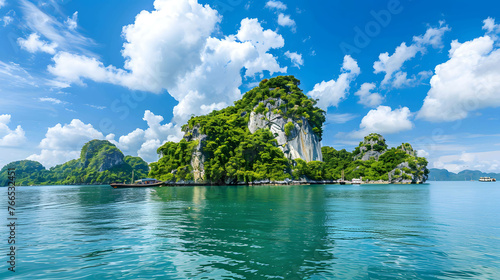 Amazing landscape of Halong Bay, Vietnam. UNESCO World Heritage Site.
