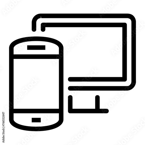 Line style digital correlation icon pack
