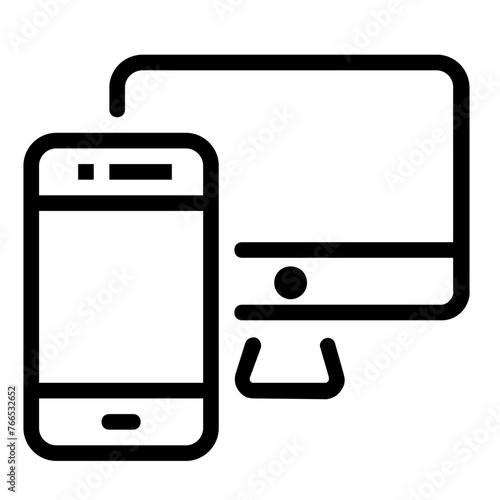Line style digital correlation icon pack