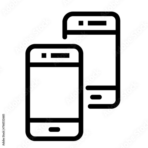 Line style digital correlation icon pack