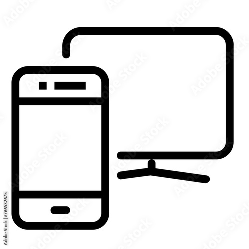 Line style digital correlation icon pack