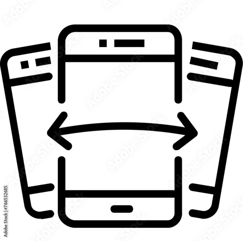 Line style digital correlation icon pack