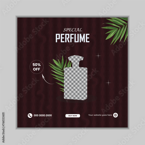Exclusive special perfume Social media post presentation