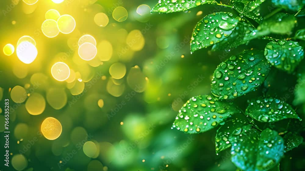 Green leaves bokeh lights background. Nature of green leaf in garden at summer. Natural green leaves plants using as spring background cover page environment ecology or greenery effect beauty 4k video Green leaves bokeh lights background. Nature of green leaf in garden at summer. Natural green leaves plants using as spring background cover page environment ecology or greenery effect beauty 4k video