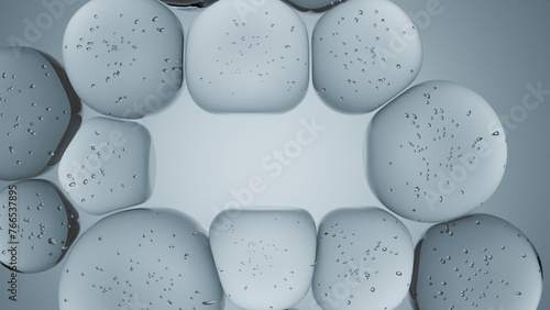 Wallpaper Mural 3D realistic water bubbles with copy space. Logo placement. Torontodigital.ca