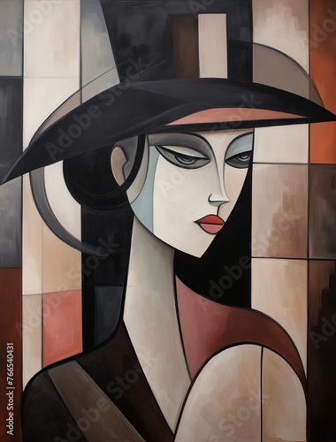 Portrait of a lady with a hat