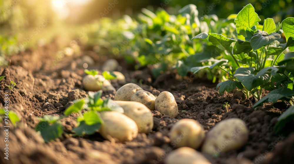 Potato in Vegetable Garden Potato in Vegetable Garden