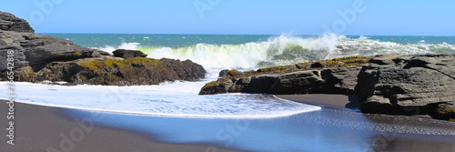 Beach of Pelline during summer (Maule region, Chile)
