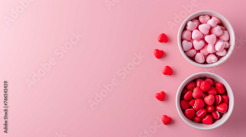 Raspberries on a pastel pink plate on a pastel light blue background.