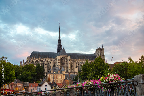 View of the Cathedral of Amiens, Piccardy, France UNESCO World Heritage Site