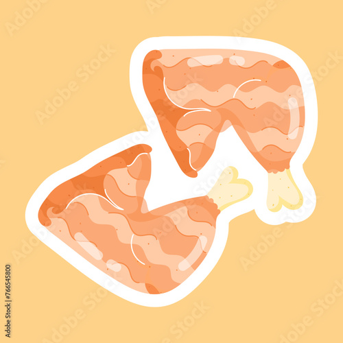 Chicken Delicacies Flat Stickers 