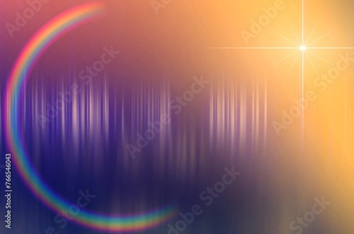 Blurred rainbow gradient star flare background for business purposes
