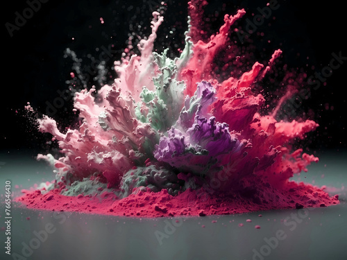 Abstract powder splash in motion. Explode background