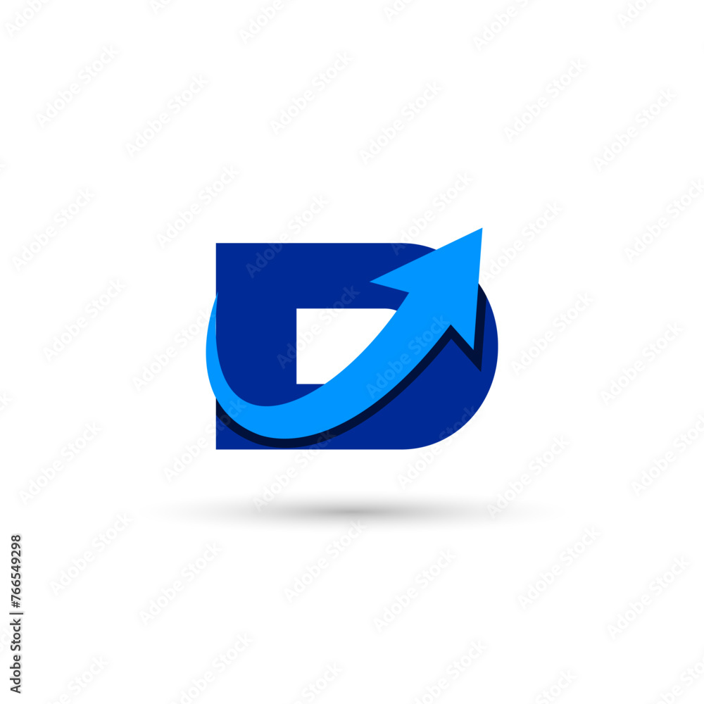 D Letter with Arrow Logo Template Illustration Vector Design D Letter with Arrow Logo Template Illustration Vector Design